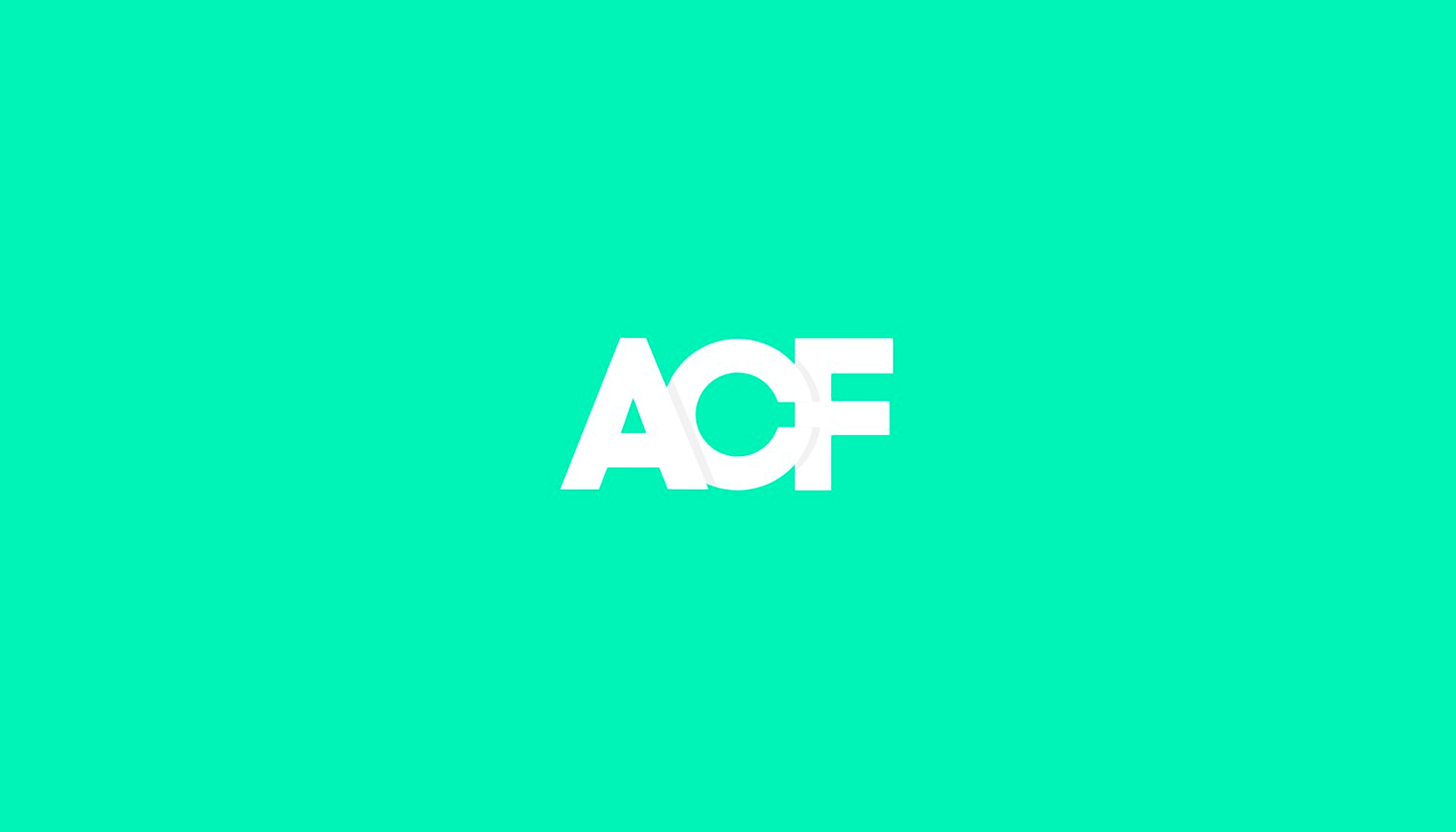 White Advanced Custom Fields Logo on bright green background